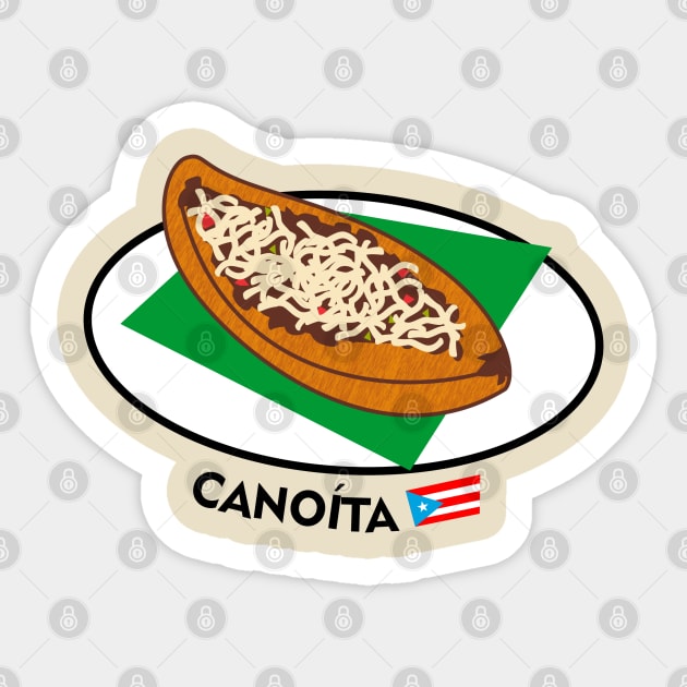 Puerto Rican Food Sweet Plantain Canoe Latino Caribbean Sticker by bydarling